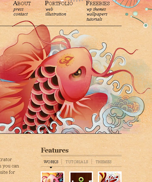 n.design studio Koi fish header background