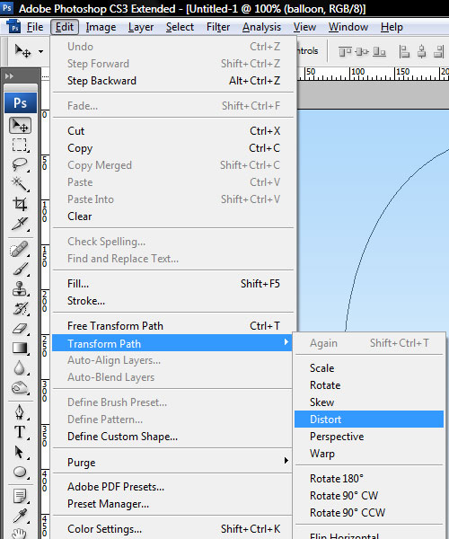 edit transform distort