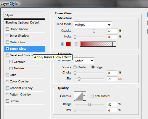 screen blending layer options