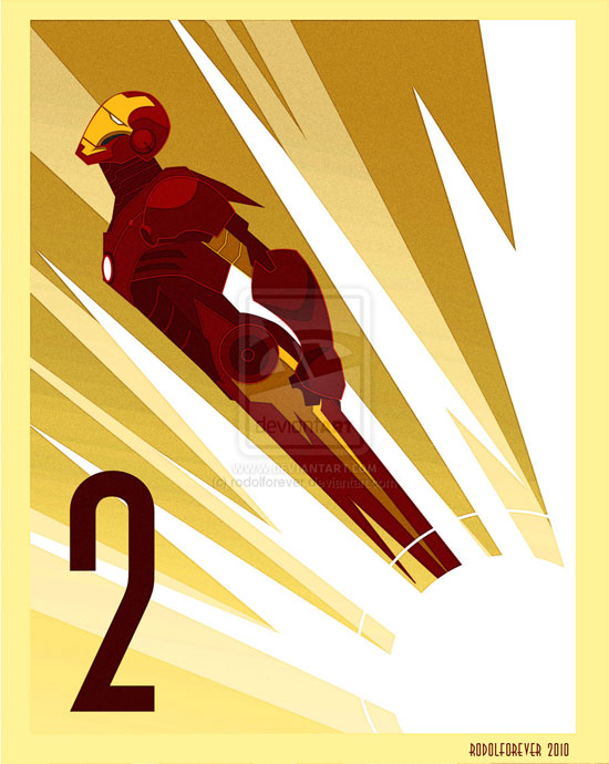 IRON MAN 2 art deco by rodolforever