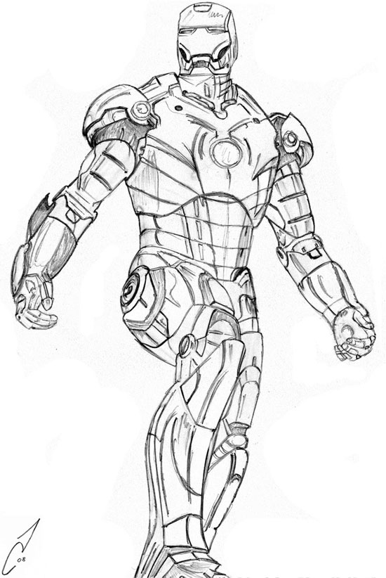 Ironman Sketch by Calvey