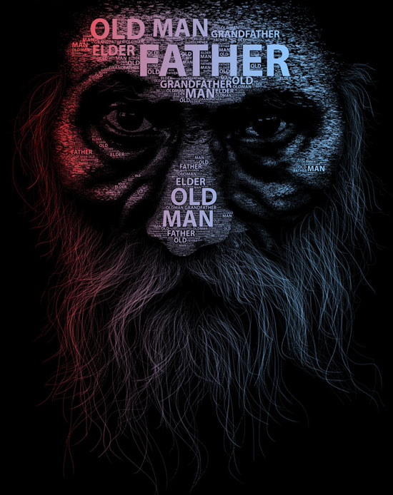Old Man Typograph Dreams by drfranken