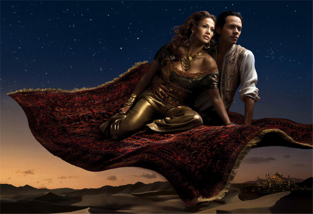 Jennifer Lopez and Marc Anthony as Princess Jasmin and Alladin