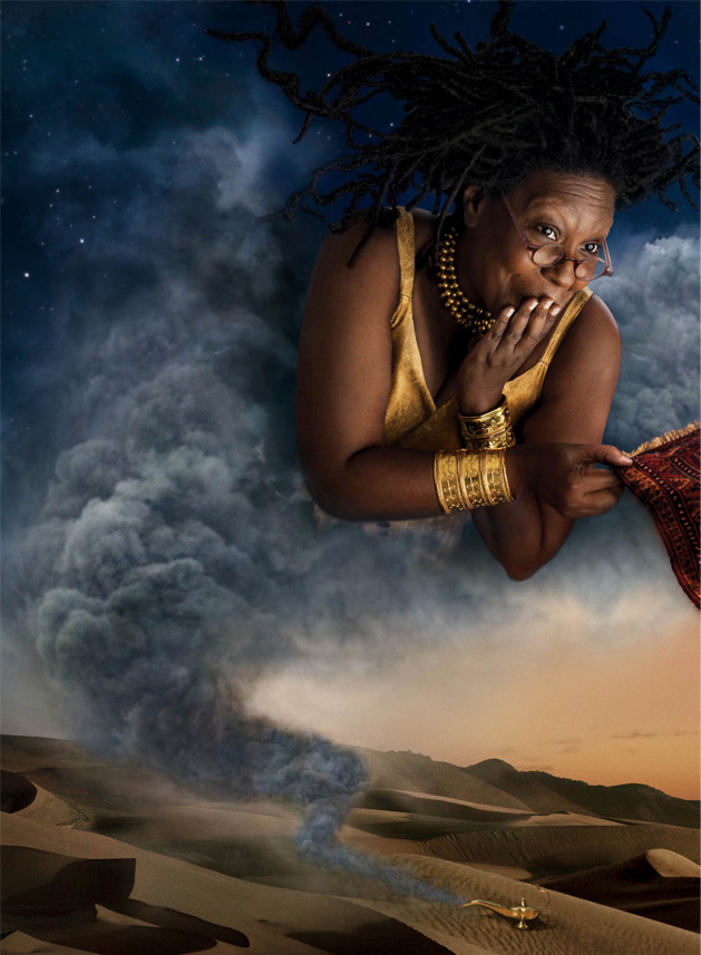 Whoopi Goldberg as the Genie