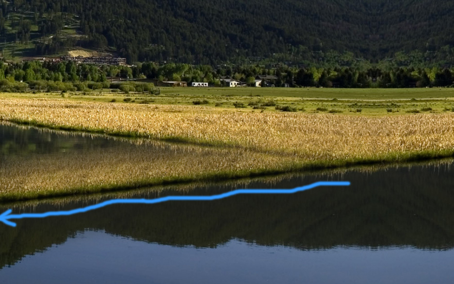 landscape river bank extended